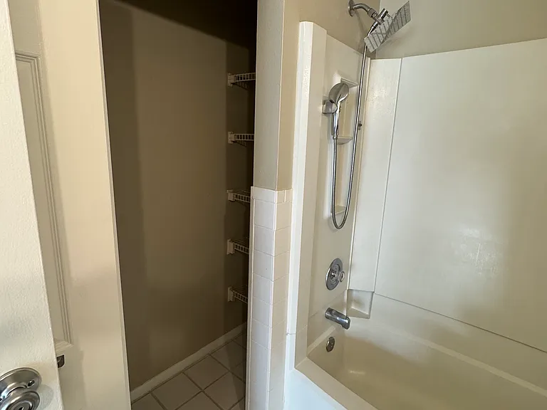 Closet space in bathroom #1