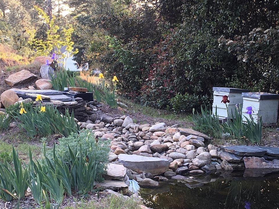 water feature in garden