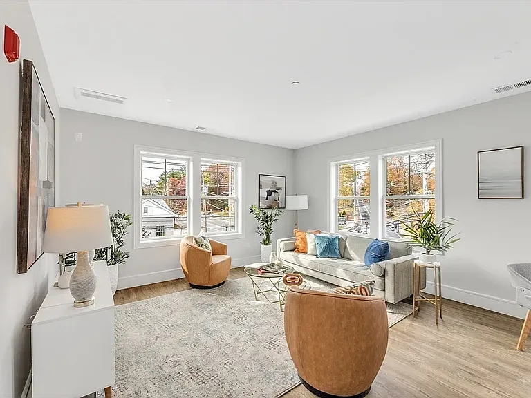Living Room with windows