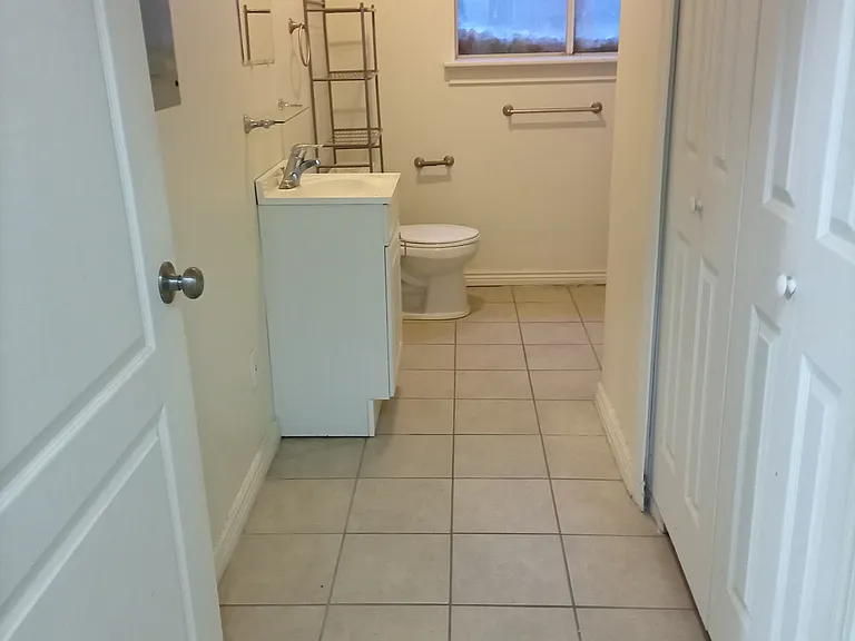 Downstairs bathroom (mechanical closet at right)