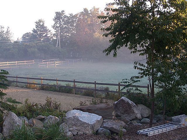Looking back to street