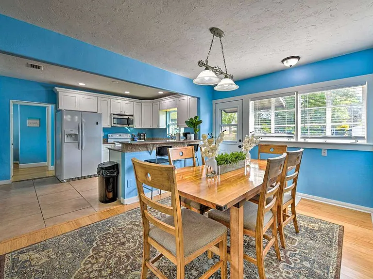 Dining room and kitchen