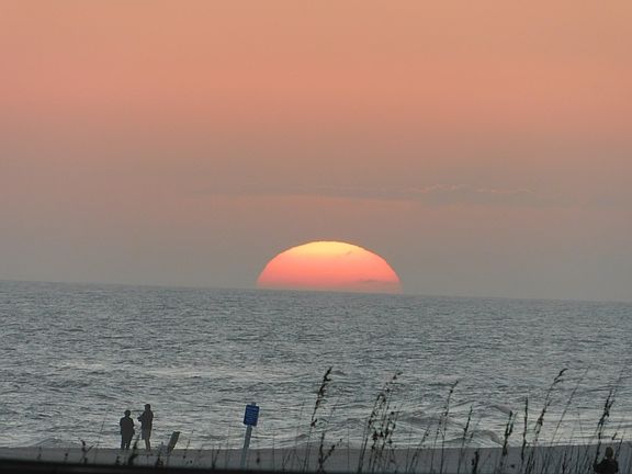 Sunset on the beach.