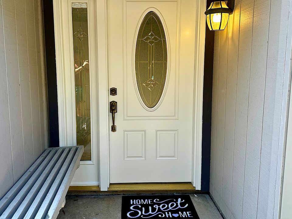 Front door with custom etched glass
