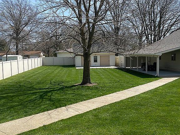 Walk to back garage