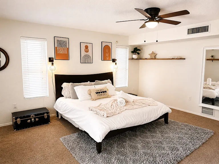 Master Bedroom Boho Style King Bed