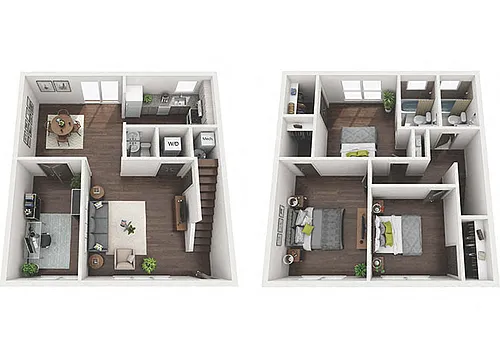 Floor plan 3x2.5 Townhome