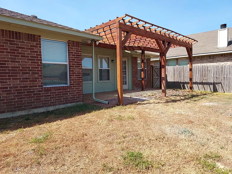 Backyard with pergola