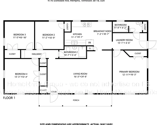 4 bed, 2.0 bath, 1074 sqft, $1,075 — Photo 4