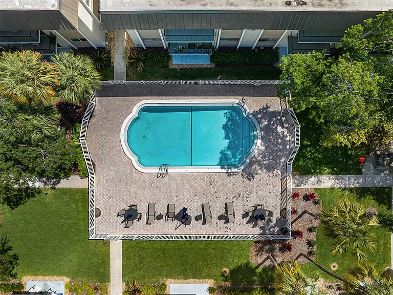 View of pool and your back patio