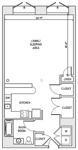 Floor plan STUDIO 1BA