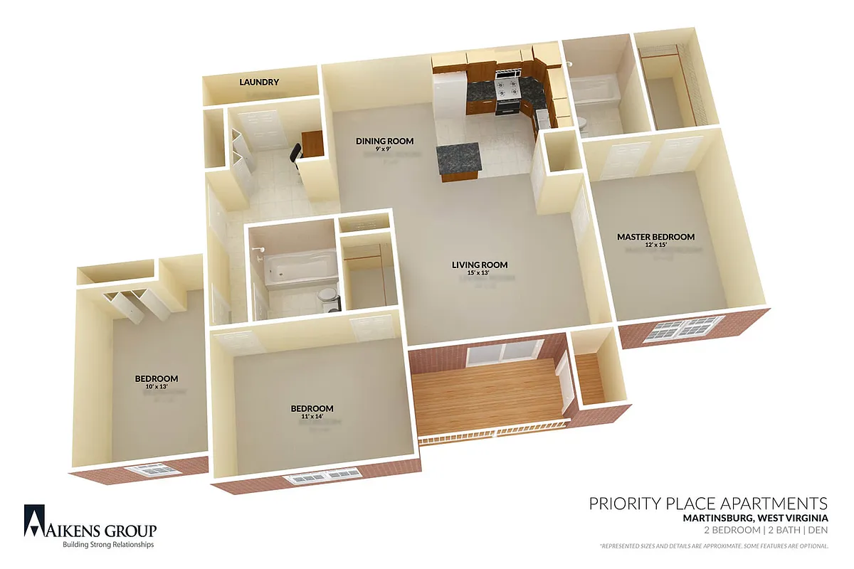 Floor plan 3 BEDROOM 2 BATH