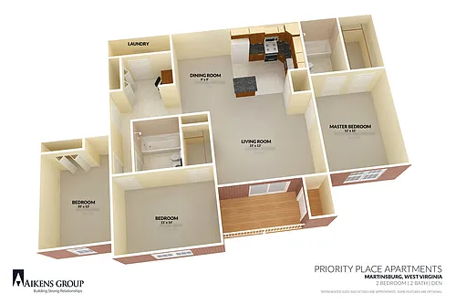 Floor plan 3 BEDROOM 2 BATH