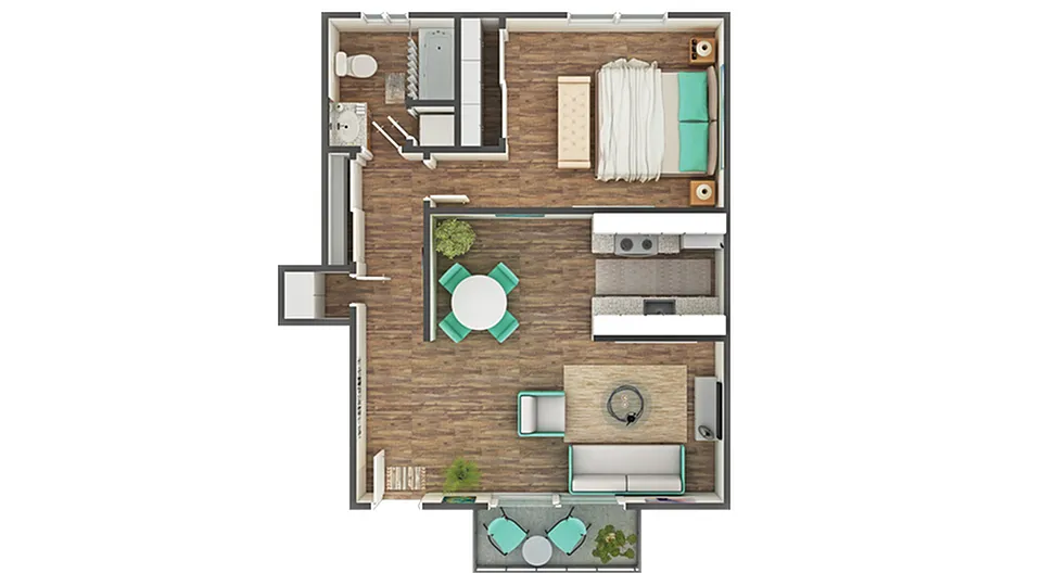 Floor plan Omega 1x1