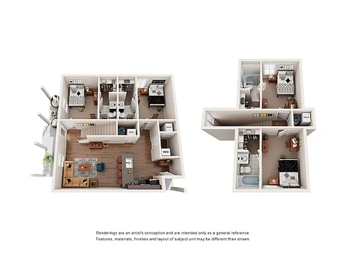 Floor plan Four Bedroom Duplex