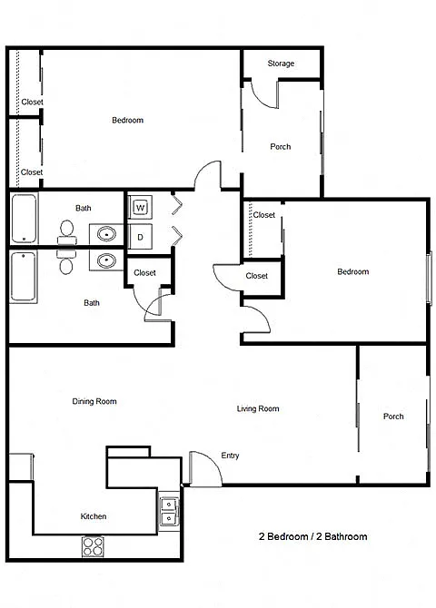 Floor plan Two Bedroom