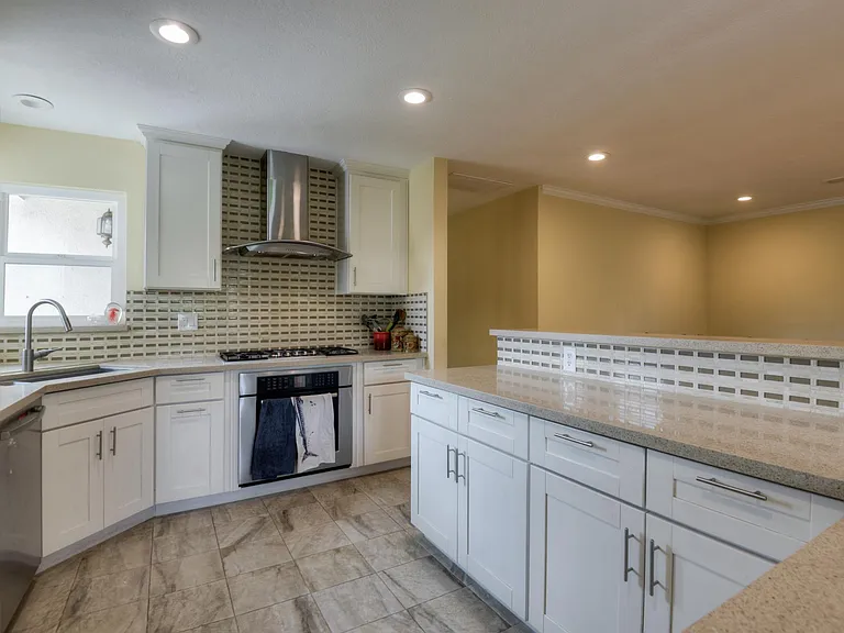 Newly remodeled Kitchen with lots of storage space underneath the island