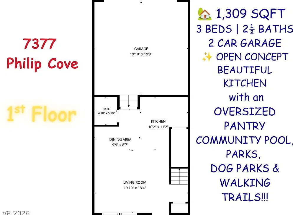 3 bed, 2.5 bath, 1309 sqft, $2,200 — Photo 3