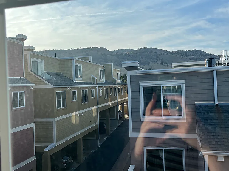 Mountain view from the master bedroom.