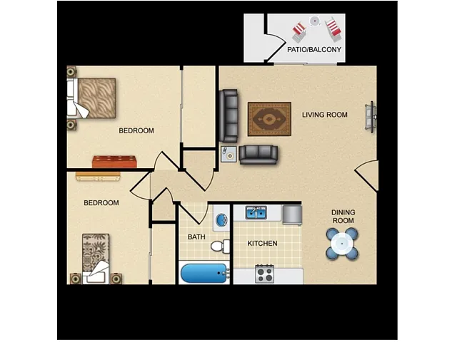 Floor plan 2x1 BD