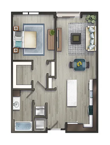 Floor plan 1 Bedroom