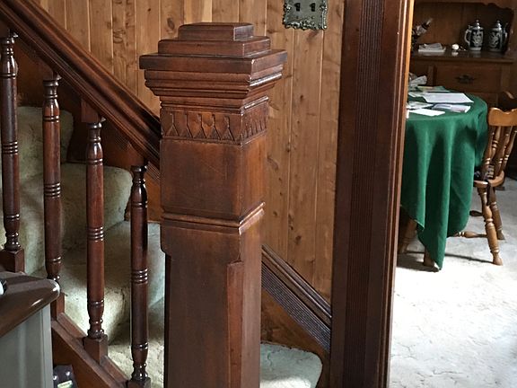 Fantastic carved banister!