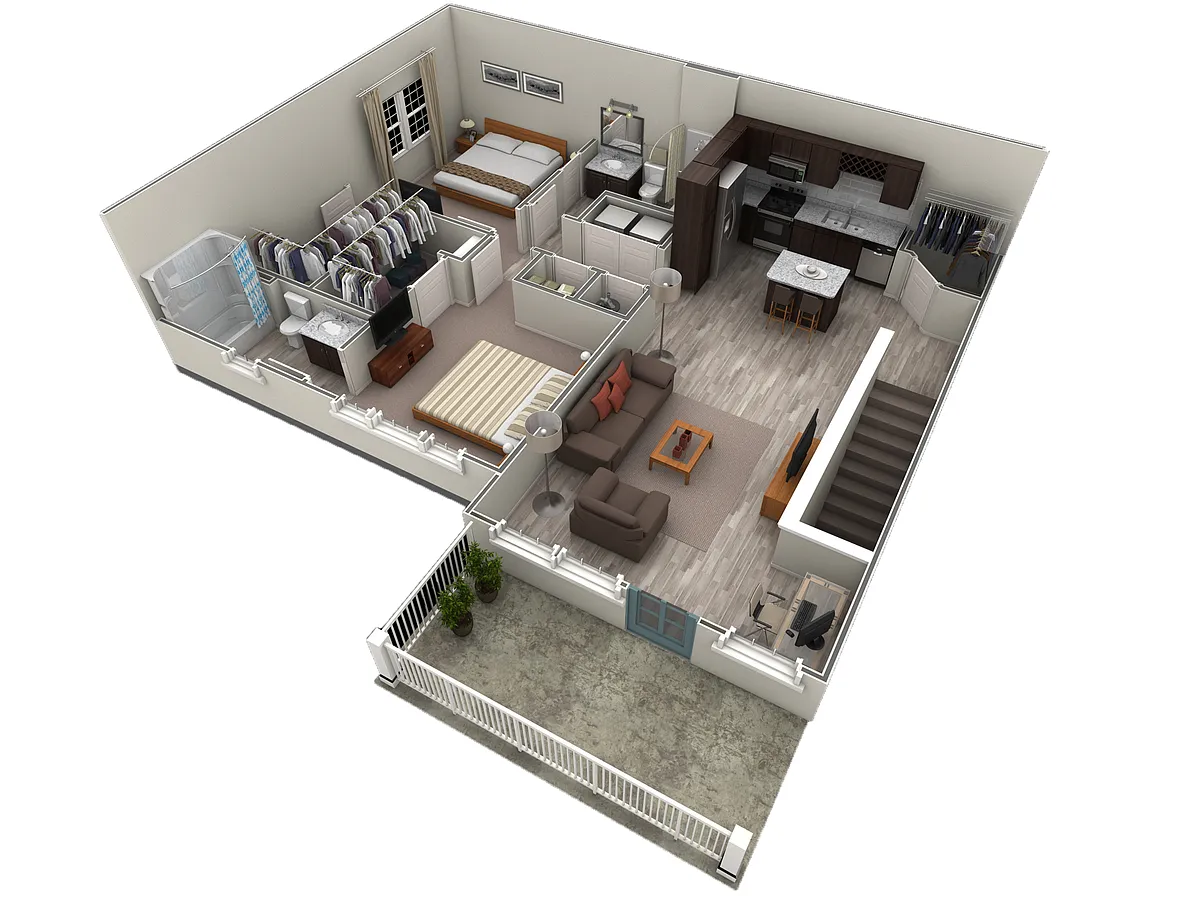Floor plan 2 BR Designer Overlook