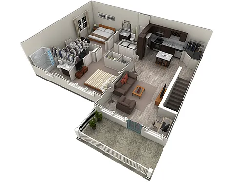 Floor plan 2 BR Designer Overlook