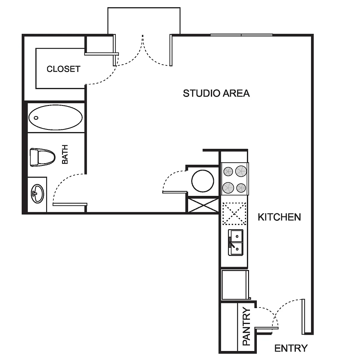 Floor plan S5 Studio - Harmony