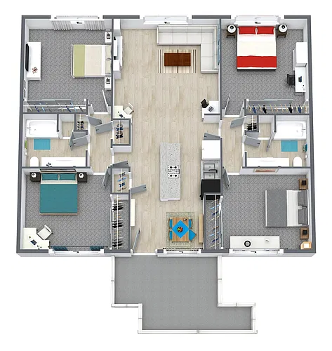 Floor plan 4 BED 2 BATH