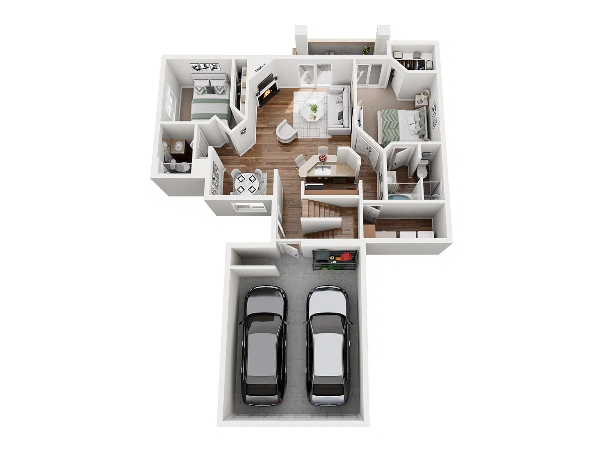 Floor plan 2x2 D - Reno