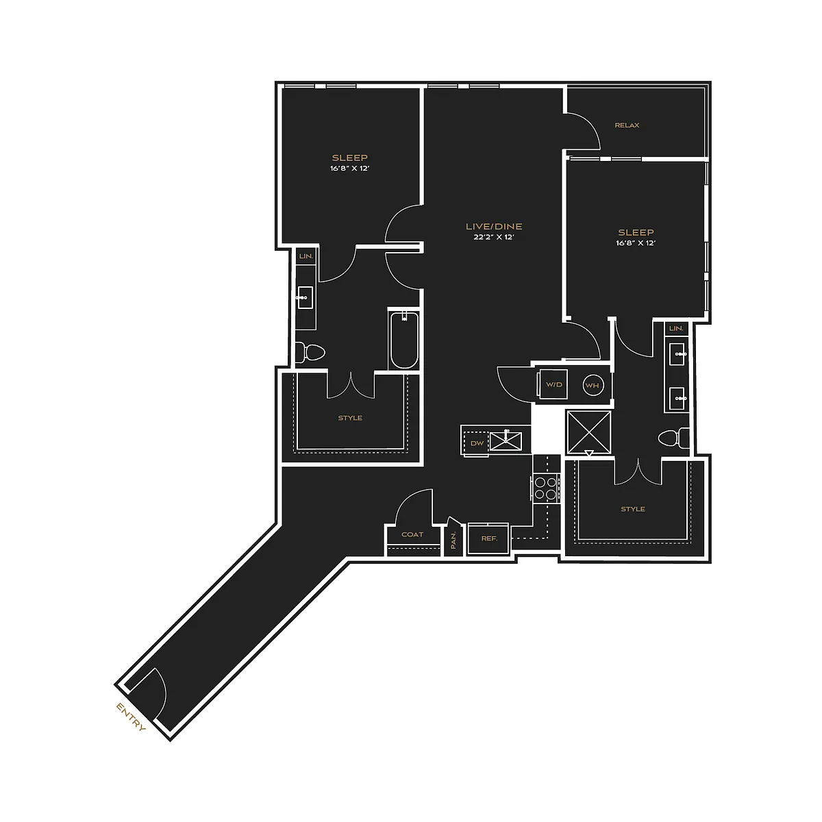 Floor plan 2BD - C
