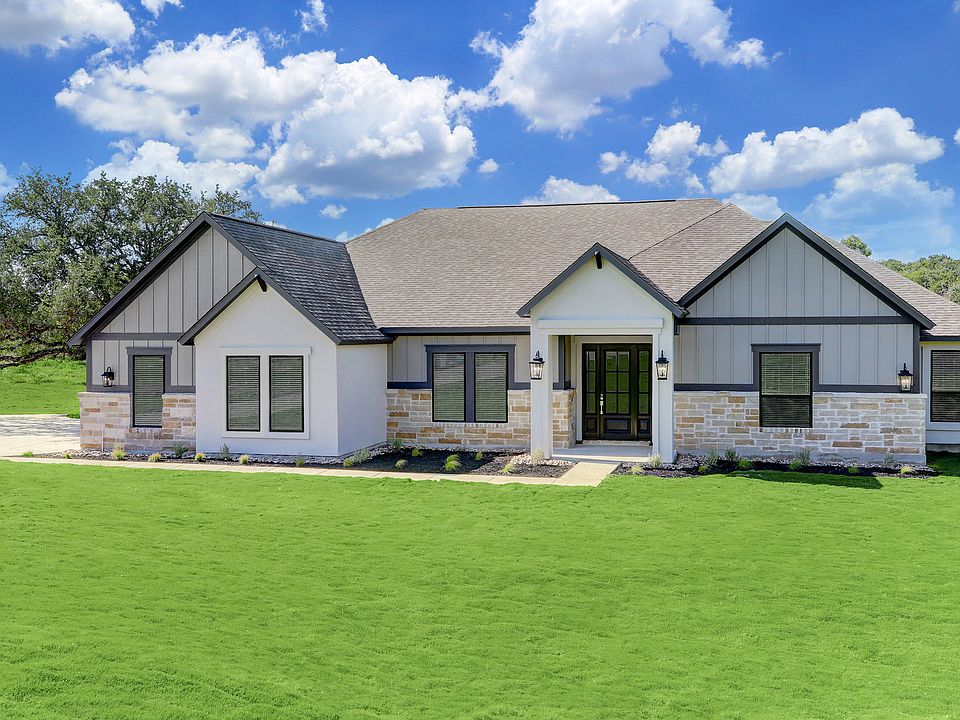 The Mantle plan is a stunning home within the Texas Hill Country Collection at Spicewood Trails.