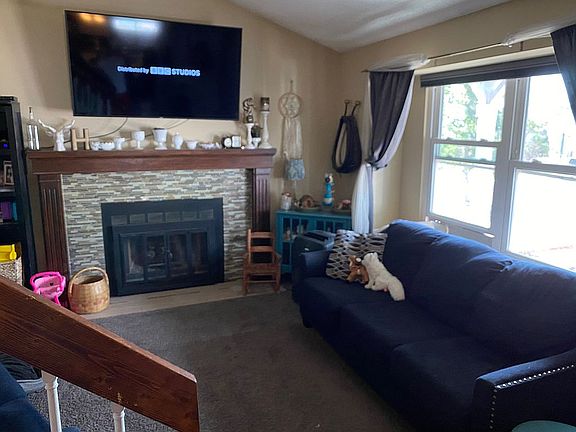 Living room with new carpet