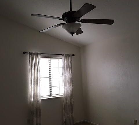 High ceilings in Master with fan