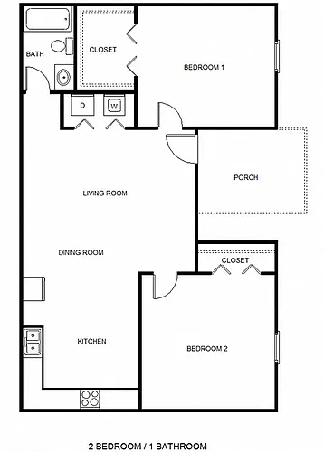 Floor plan Two Bedroom