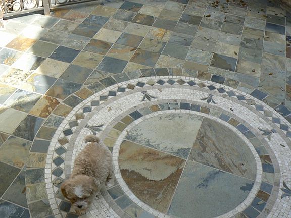 Custom Stone & Slate Mosaic ~ Alfresco Courtyard