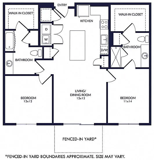 Floor plan Flint with Fenced-in Yard
