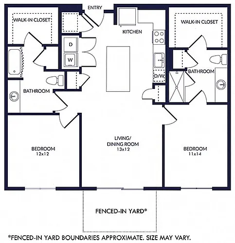 Floor plan Flint with Fenced-in Yard