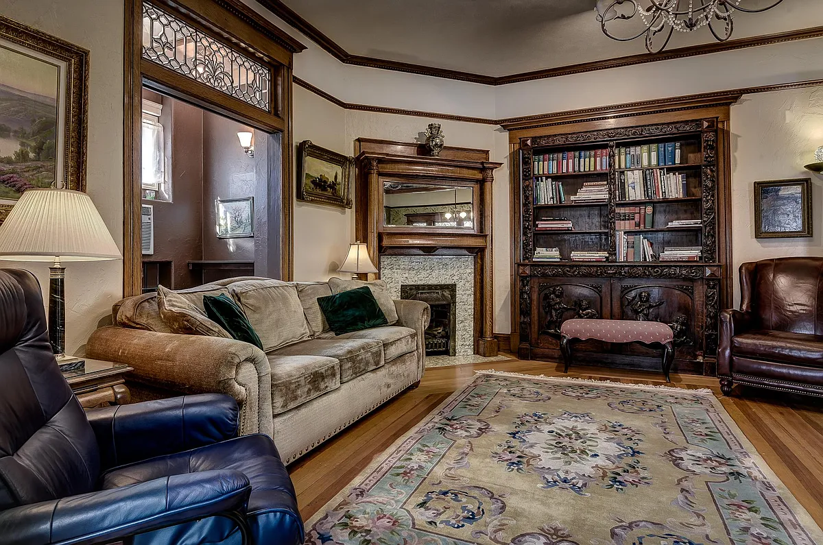Spacious living room. Apartment is completely furnished with housewares. - 720 N Nevada Ave #A