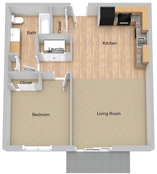 Floor plan One Bedroom