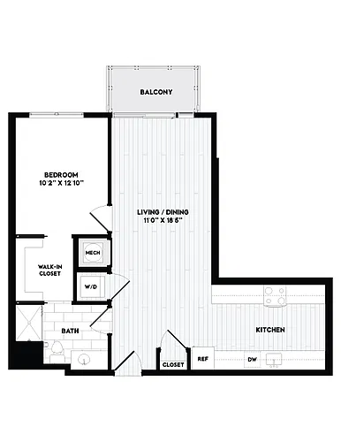Floor plan 1 Bed/1 Bath-A4