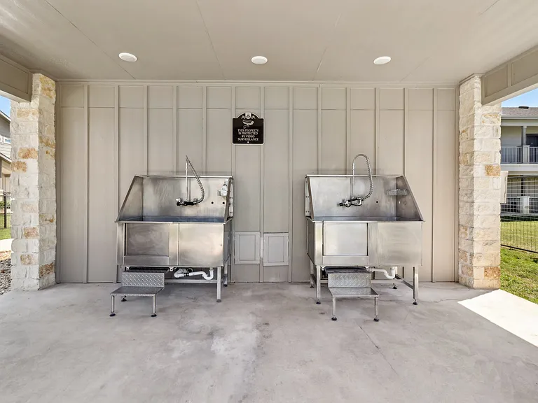 Two Large Stainless Steel Dog Washing Station