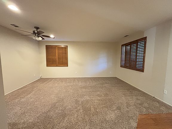 Living room and dining room area