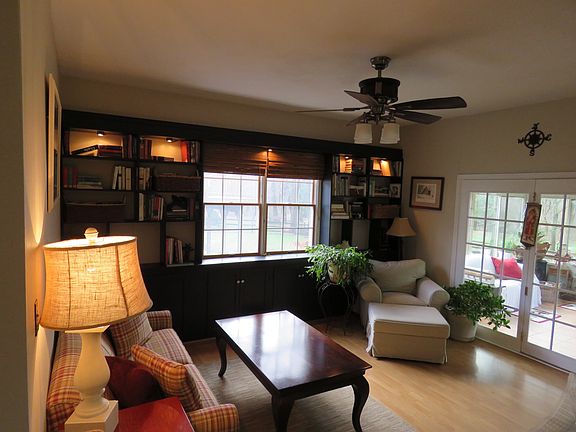 Family room with built ins