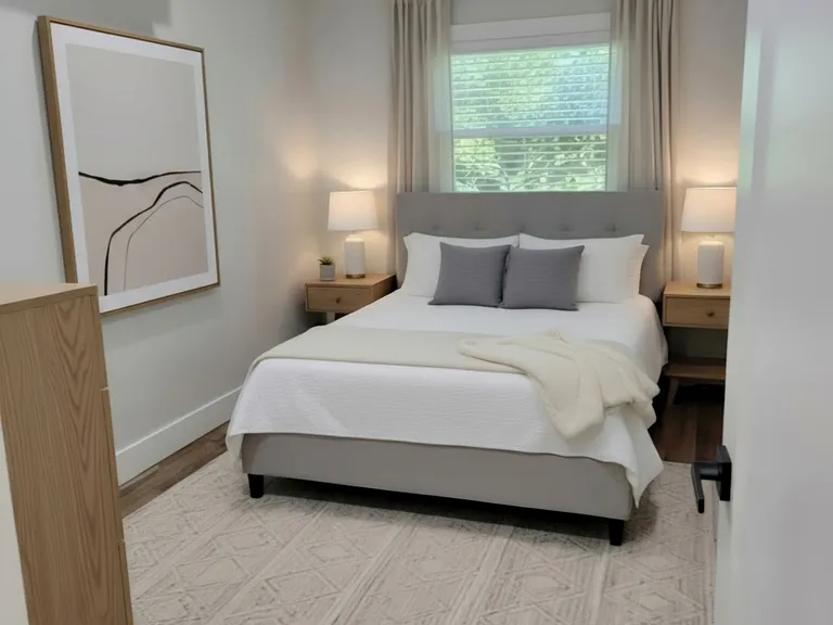 Bedroom #2. Solid hardwood floors throughout.