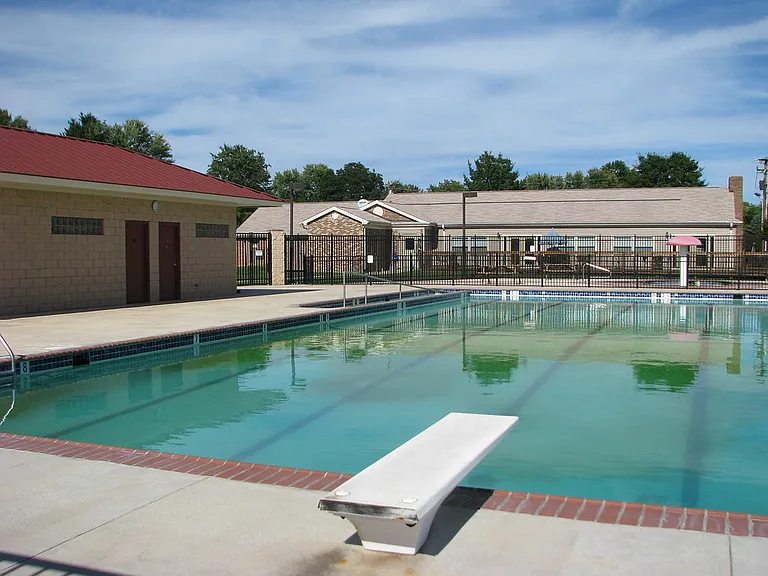 Pool with life guards and baby pool