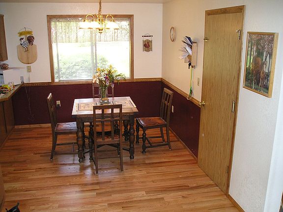 dining room and door to garage