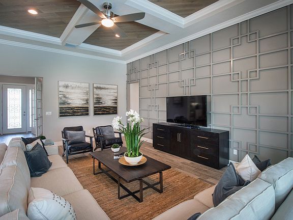 Gathering Room with Coffer Ceiling