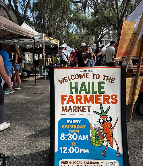 Enjoy Haile Farmers Market every Saturday less than one mile away